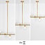 Pendel Aster, 6 lyskilder - guld med transparente glaskugler