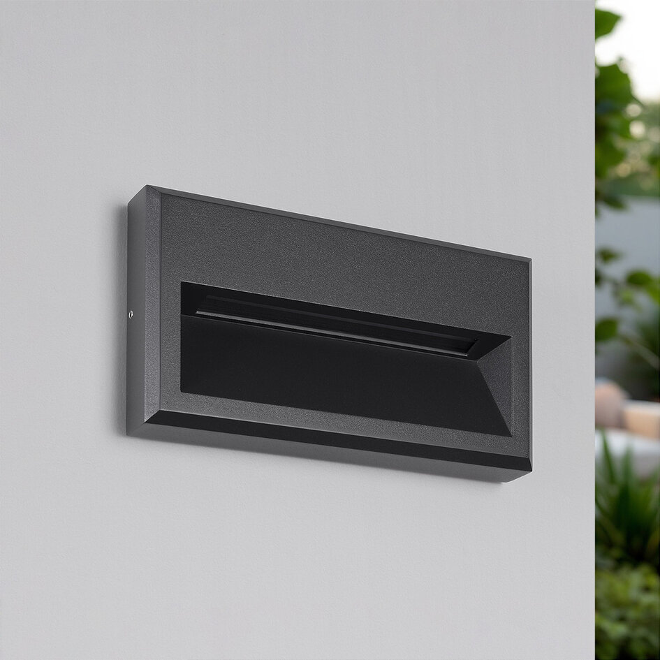 Minimalistisk LED-væglampe, udendørs - Fernando - antracit