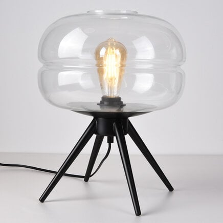 Bordlampe Joah med håndblæst transparent glas