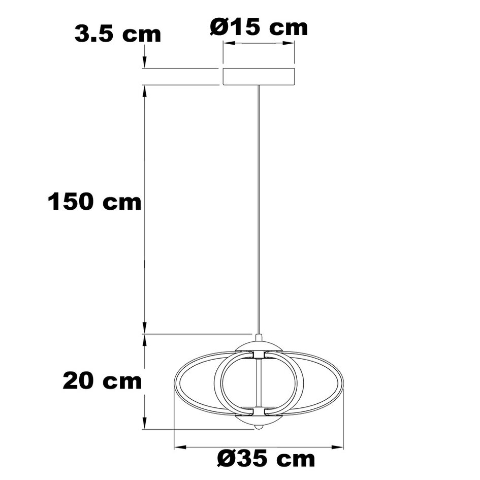 3-trins dæmpbar LED-pendel - Yinthe - krom