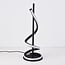 Bordlampe Caz med snoet sort ramme og integreret LED
