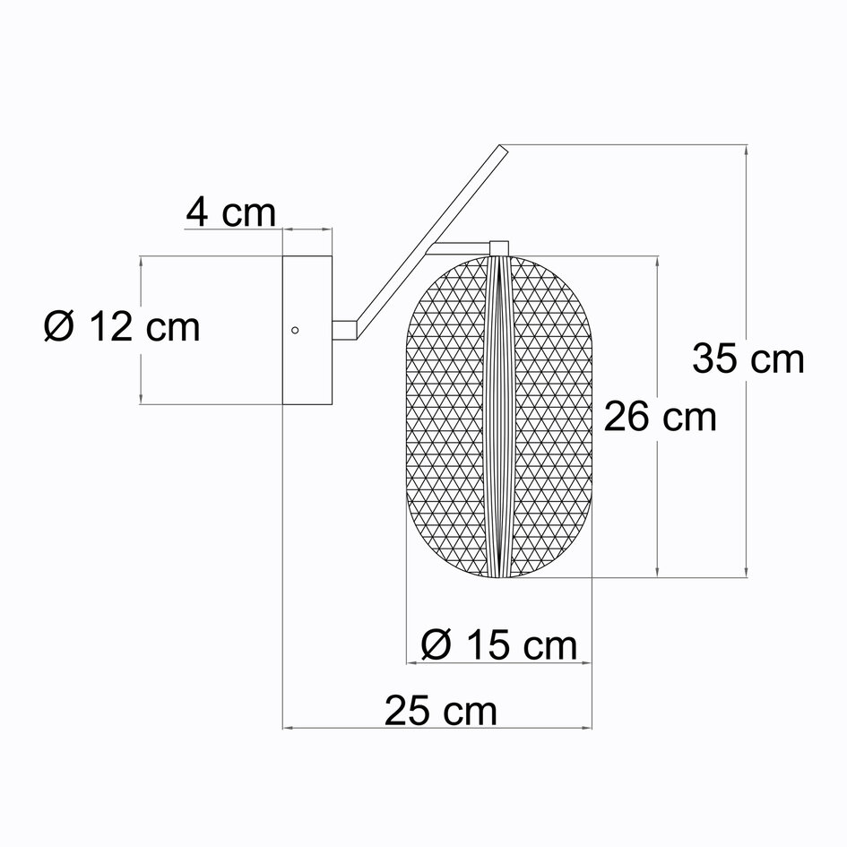 LED-væglampe - Aethra - transparent/guld