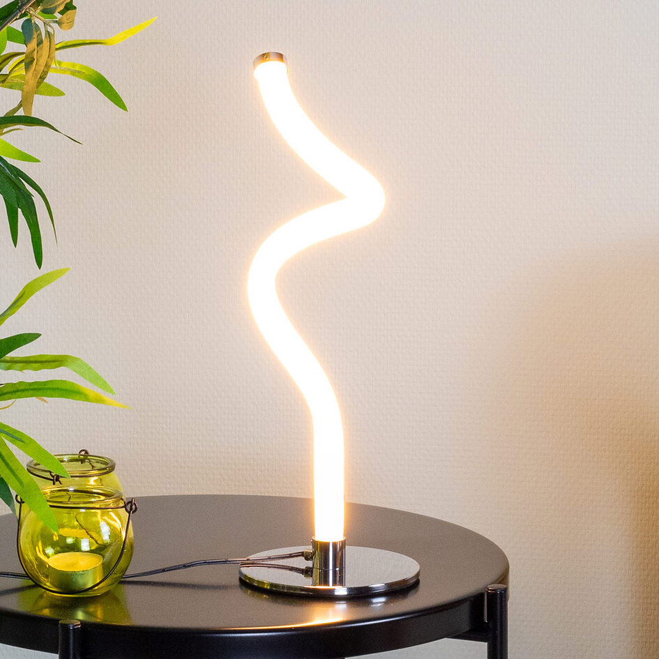 Spiralformet bordlampe - LED-rørlampe - Akrila