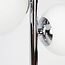 Bordlampe med 2 glaskugler - Pallon - opalhvid/krom