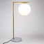 Bordlampe Jeana med mælkehvidt glas - marmorlook