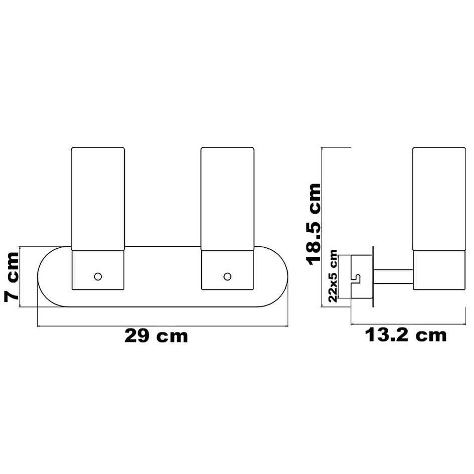 Moderne væglampe badeværelse med krom, IP44 - Estera