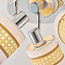 Spotrondel i rattan, 3 spotlamper - Besi