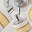 Spotrondel i rattan, 3 spotlamper - Besi
