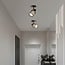 Loftlampe Fori, 1 lyskilde - sort med perforeret skærm