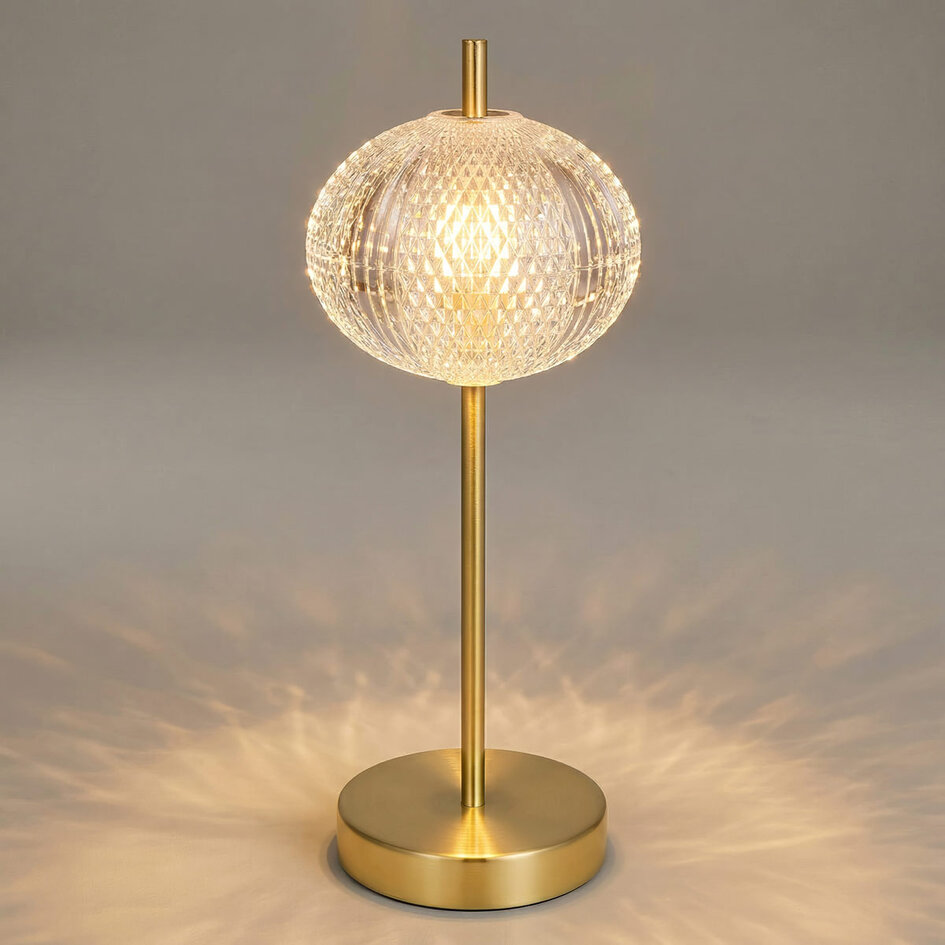 Bordlampe Solv med dæmpbar integreret LED - guld