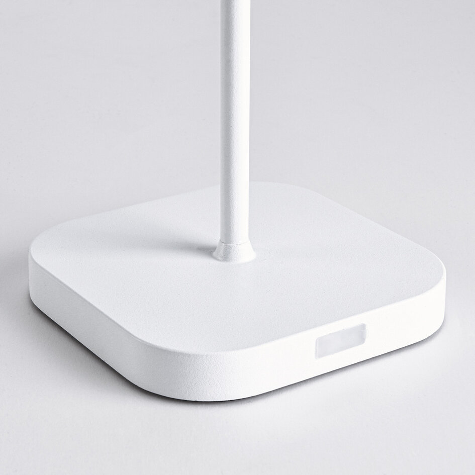 Batteridrevet bordlampe - Robin - hvid