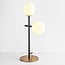 Bordlampe Chase, 2 lyskilder - mælkehvidt glas