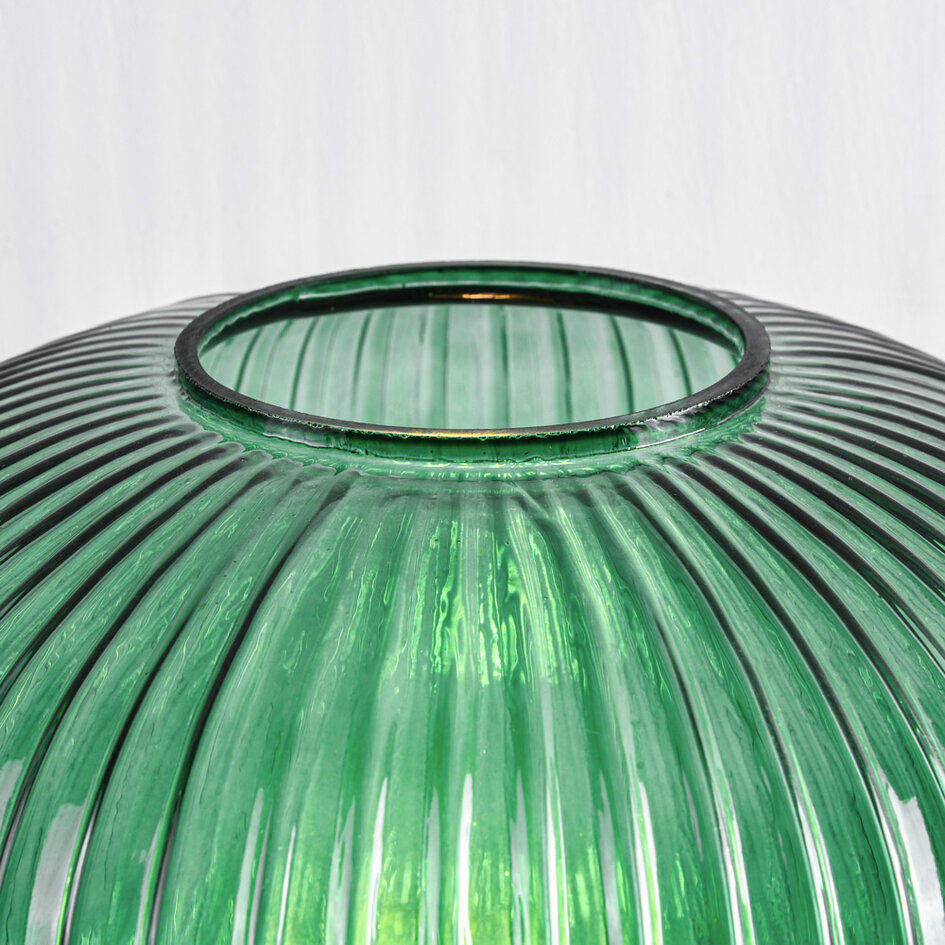 Bordlampe med grønt glas - Inaya