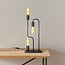 Bordlampe Zus, 3 lyskilder med sort metal og dynamisk design