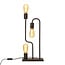 Bordlampe Zus, 3 lyskilder med sort metal og dynamisk design