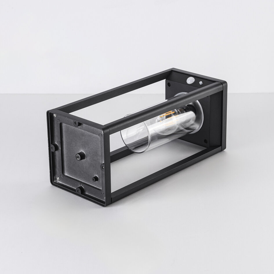 Moderne solcellelampe med sensor, 35 cm - Illumina - sort