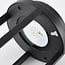 Genopladelig sort bordlampe Gleamy med integreret LED