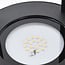 Genopladelig sort bordlampe Gleamy med integreret LED