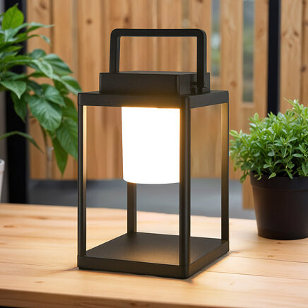 Genopladelig LED-bordlampe - Luxor - sort