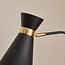 Sort gulvlampe med guld - Alyssa