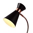 Bordlampe / Sort læselampe med kobberdetaljer - Lily