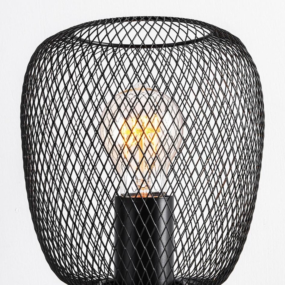 Bordlampe med sort metalnet - Prison