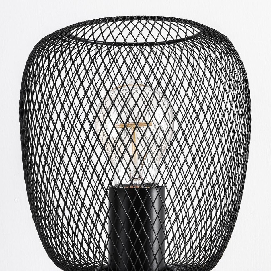 Bordlampe med sort metalnet - Prison