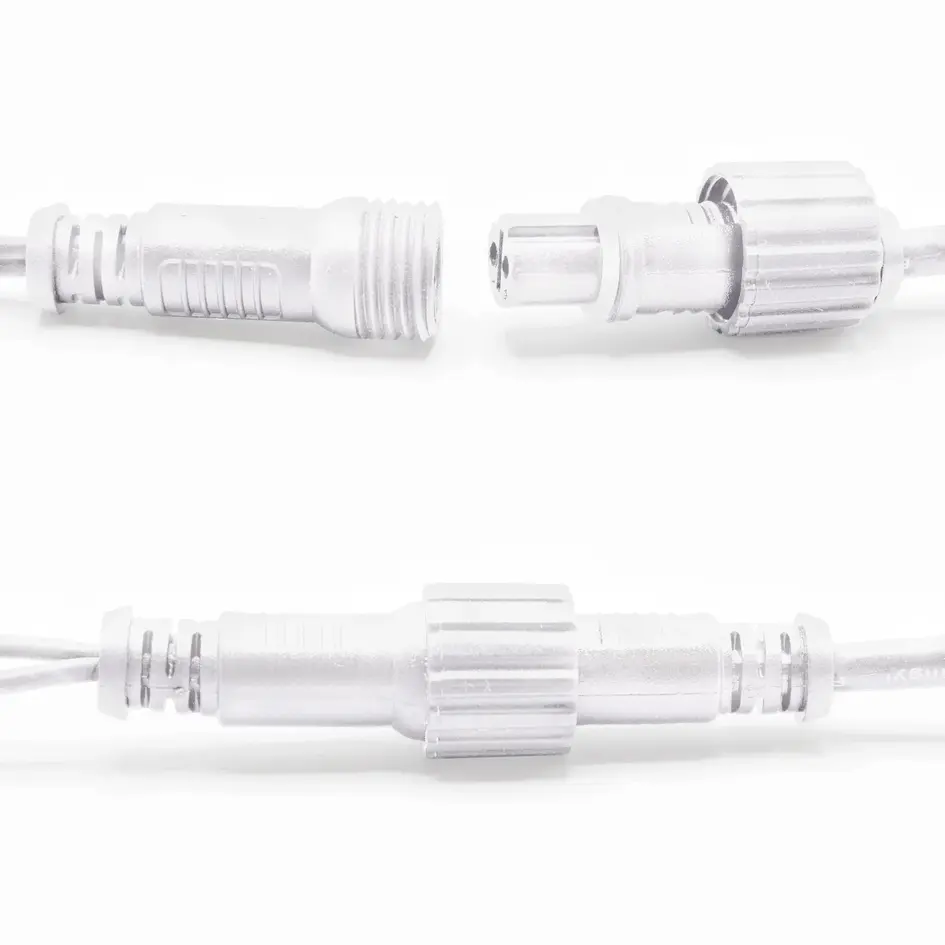 Hvidt lyskædenet | Linkbart | Fra 2 m² | 200 varmhvide LED-lys | Hvid gummi