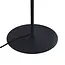 Gulvlampe med oval glasskærm - Karsten - sort/hvid/guld