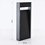 Stående udendørslampe Andrew med rillet mønster - antracirgrå og integreret LED