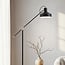 Gulvlampe Tom - sort med bronzedetaljer og justerbar arm