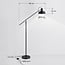 Gulvlampe Tom - sort med bronzedetaljer og justerbar arm