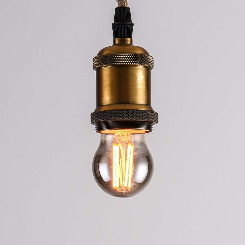 E27 filamentpære med smoke glas - 4,5 watt / 1800K / Ø45 / 3-trins dæmpbar