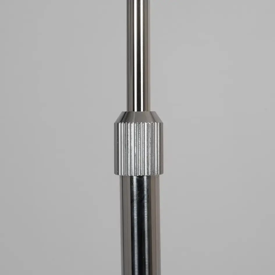 Bueformet standerlampe i krom - Bowie