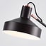 Bordlampe Phoebe - kaffebrun med bronzedetaljer og justerbar arm