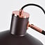 Bordlampe Phoebe - kaffebrun med bronzedetaljer og justerbar arm