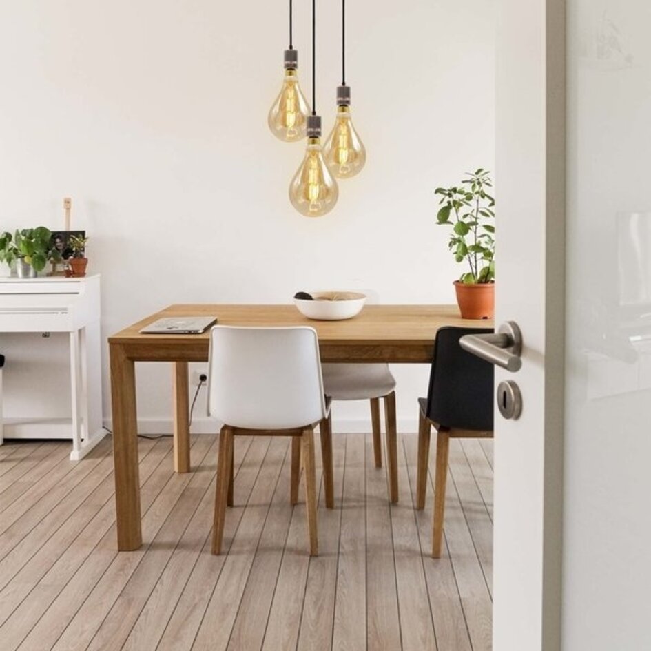 E27 LED-globepære XXL, dobbeltdækker filament med ravfarvet glas - 10 watt / 2000K / Ø160 / dæmpbar