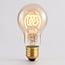 E27 LED-kronepære, krøllet spiral filament med ravfarvet glas - 5 watt / 1800K / Ø60 / dæmpbar