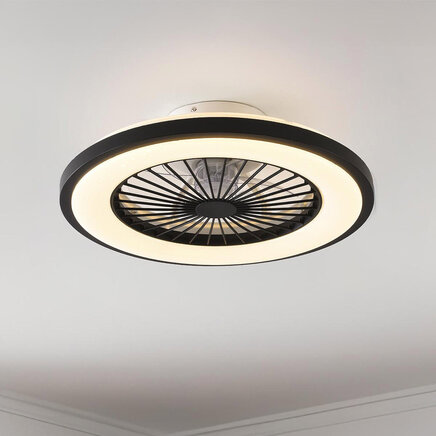 Loftventilator med justerbar farvetemperatur og stjerneeffekt - Starry - sort