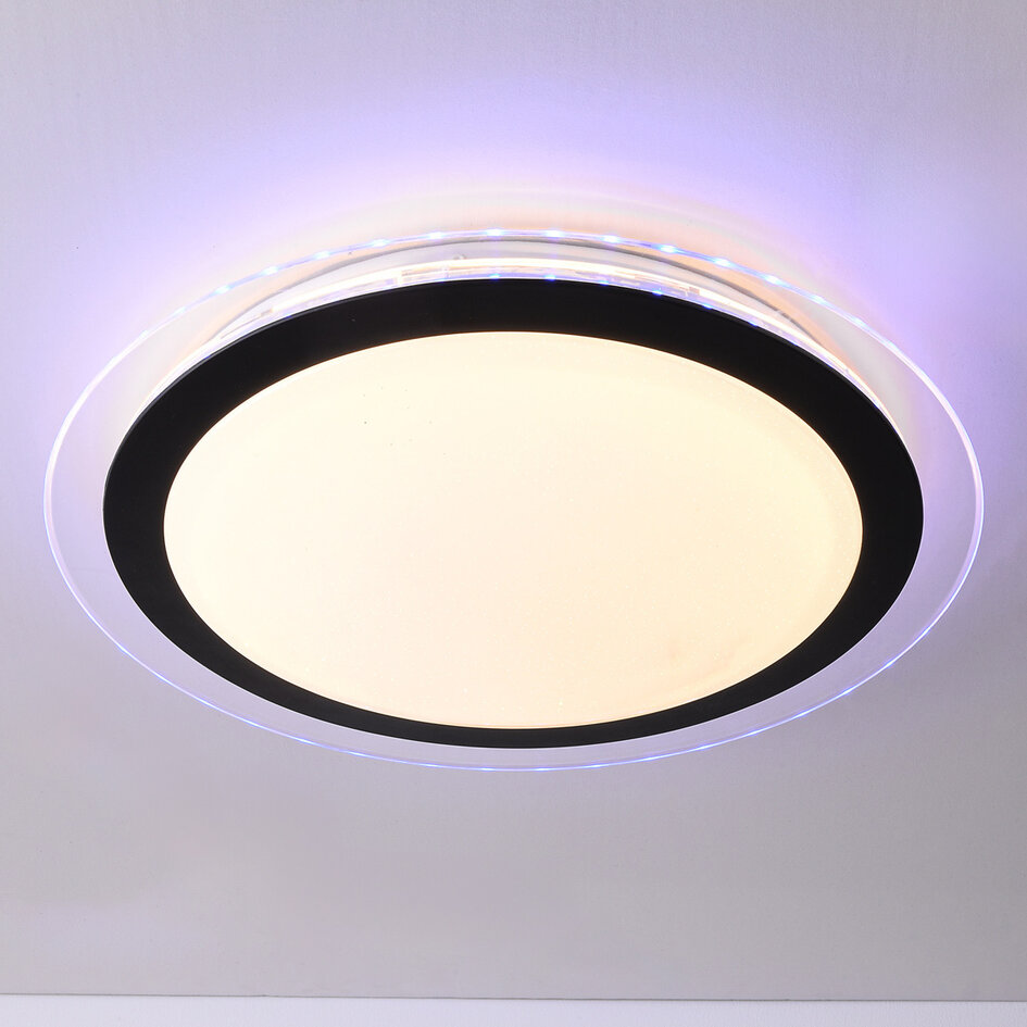 Loftlampe med farveskiftende LED-strip/RGBW, fjernbetjening og hukommelsesfunktion - Maisy