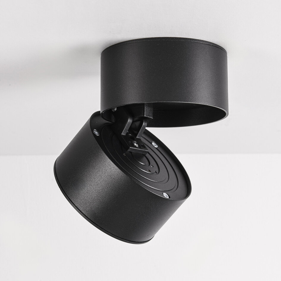 Inden- og udendørs spotlampe, vipbar - Milou - 7 watt, sort