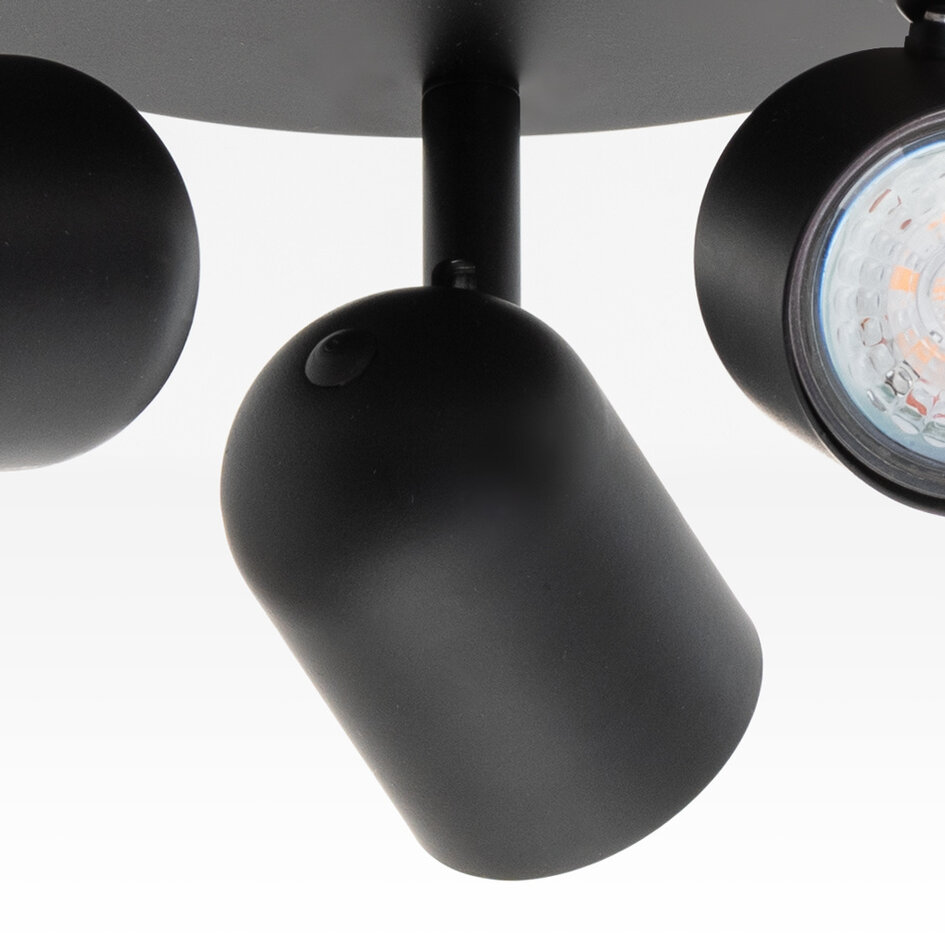 Spotrondel med 3 spotlamper  - Caro - sort