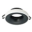 Moderne rund indbygget spotlampe, sort med hvid - Lana