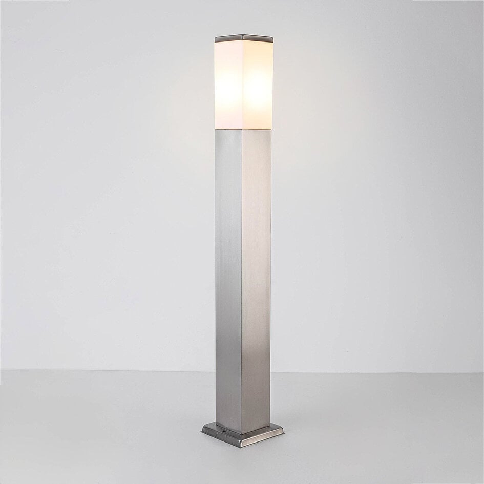 Stående udendørslampe Luigi i rustfrit stål - 80 cm