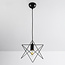Industriel pendel Star i sort metal