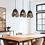 Design pendel Brussels med 3 lyskilder i sort
