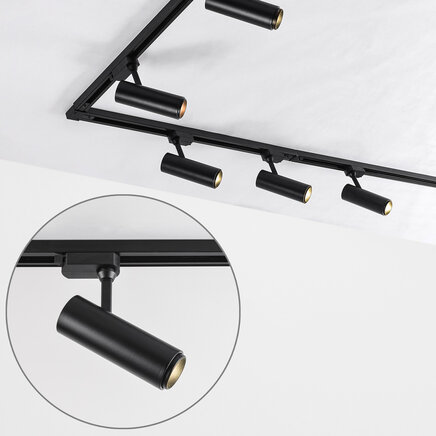 1-faset lysskinne - 3 meter med Jolie spots - loftsskinne