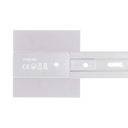 Afdækningsplade til 1-fasede lysskinner - hvid