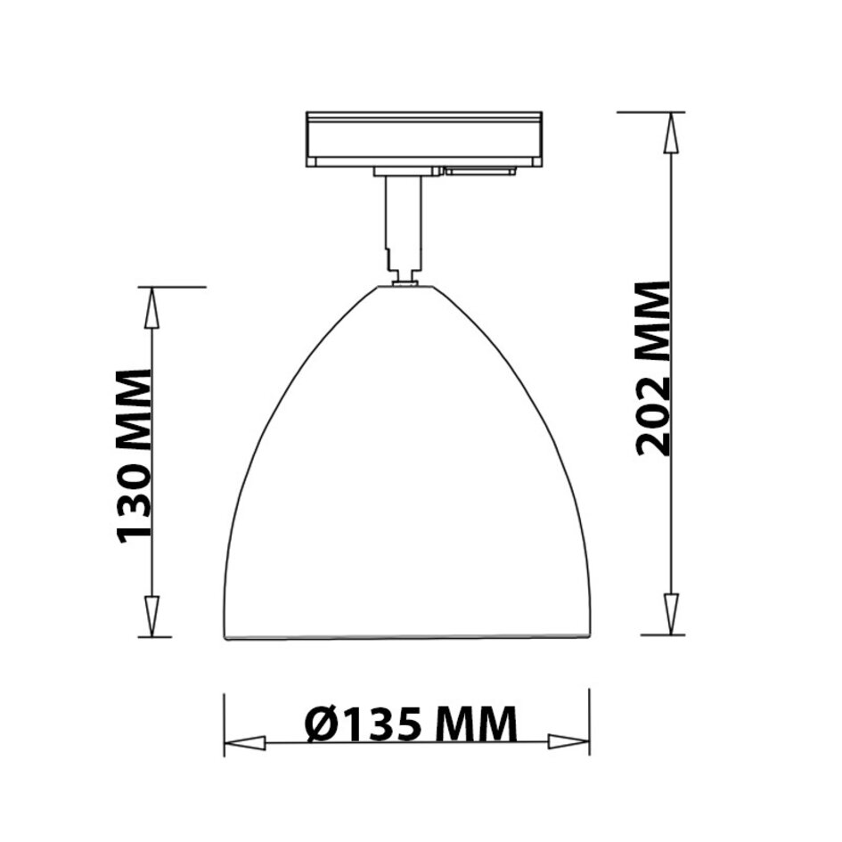 Spotlampe til 1-faset lysskinne - Jacques