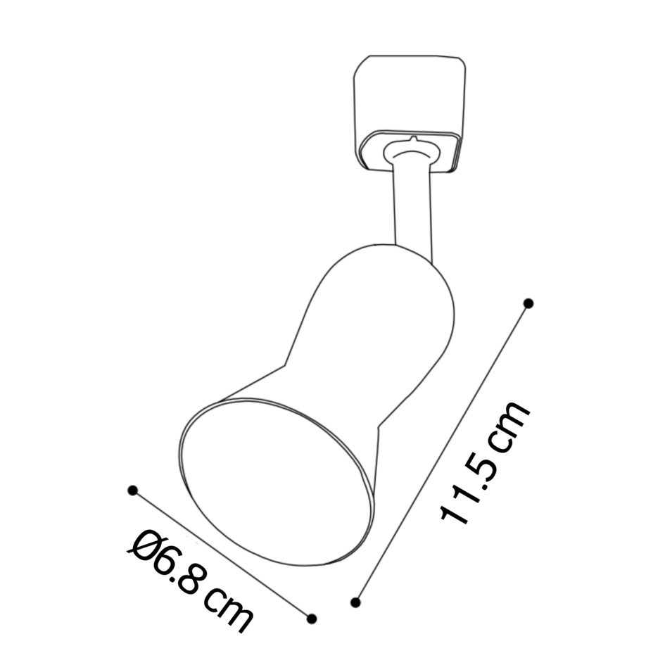 Spot til 1-faset lysskinne - Elle